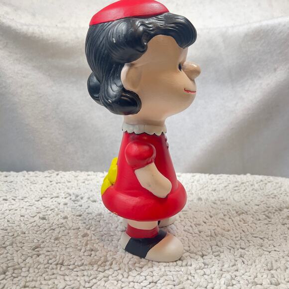 Peanuts Lucy Vintage Hand Painted Ceramic RARE 1968 Shultz Charlie Brown - Picture 3 of 16